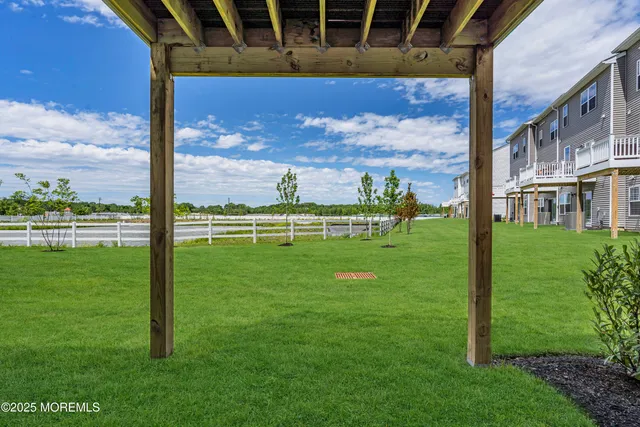 a view of a lake with a city view