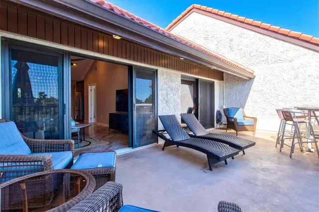 a front view of a building with street view