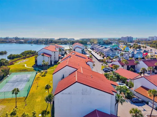 an aerial view of a city