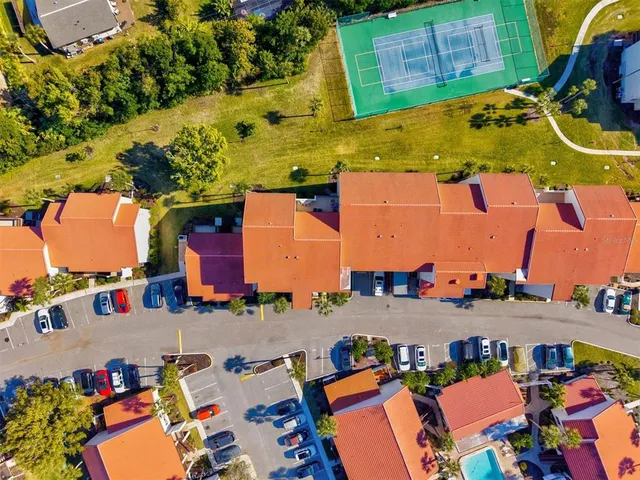 an aerial view of a city