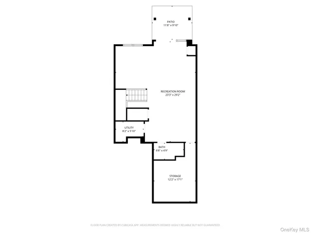 a picture of a bench in front of door