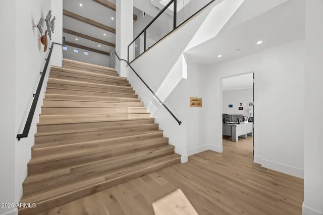 a view of a balcony from a balcony