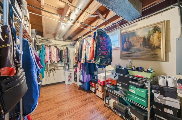 a view of a storage room with a lot of stuff