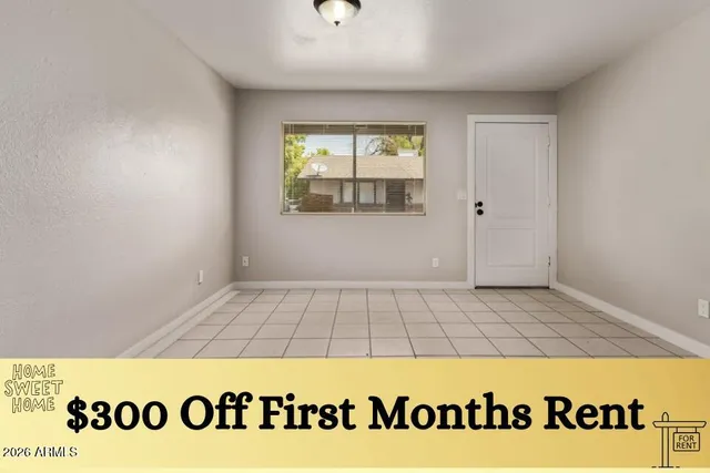 a view of an entrance door