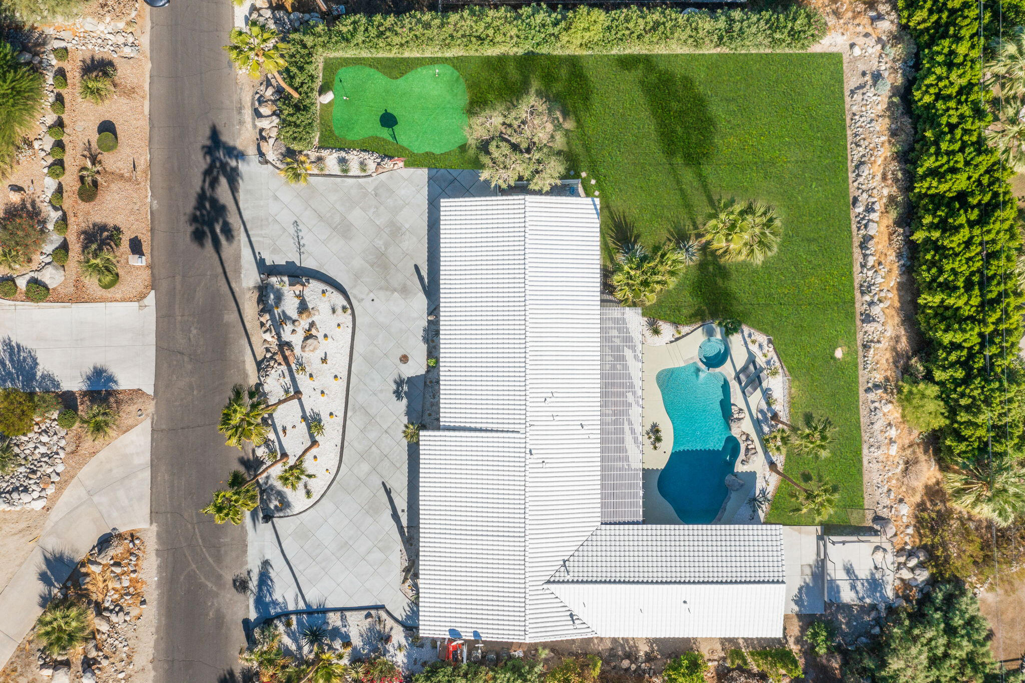 2380 North Leonard Road Palm Springs, CA 92262 - Photo 49 of 54 an aerial view of a house with a garden