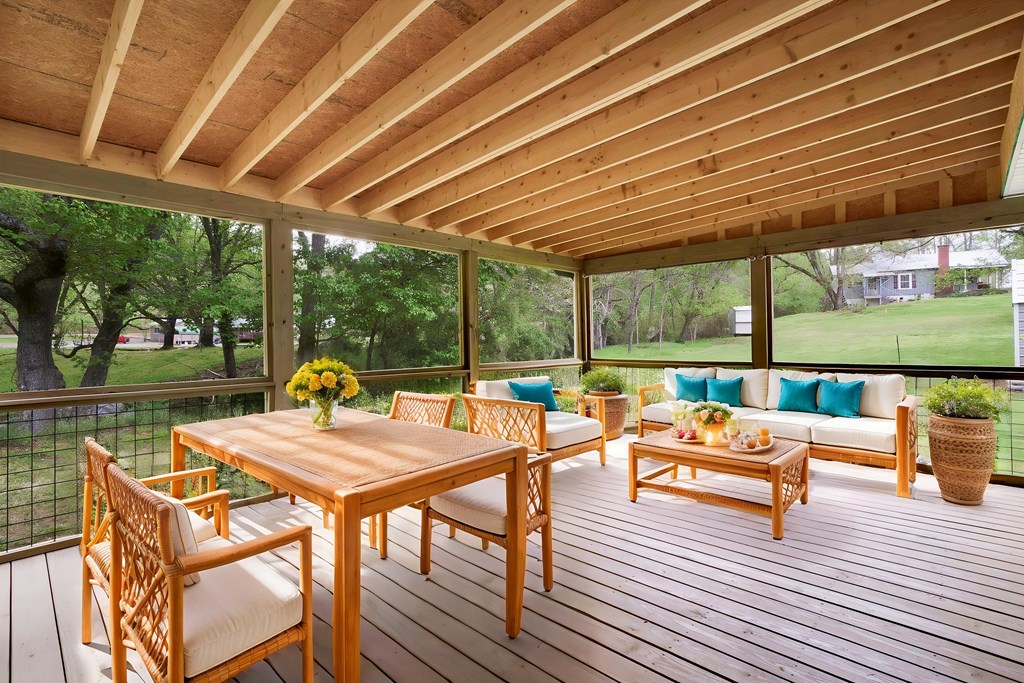 6487 Crooked Creek Road Young Harris, GA 30582 - Photo 20 of 35 Virtually staged: Extraordinary screened deck