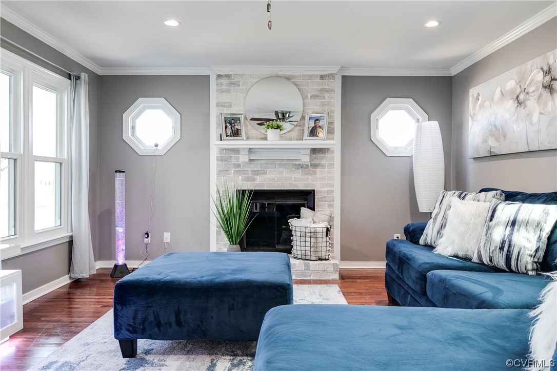10811 Crofton Road Chester, VA 23831 - Photo 18 of 50 a living room with furniture and a fireplace