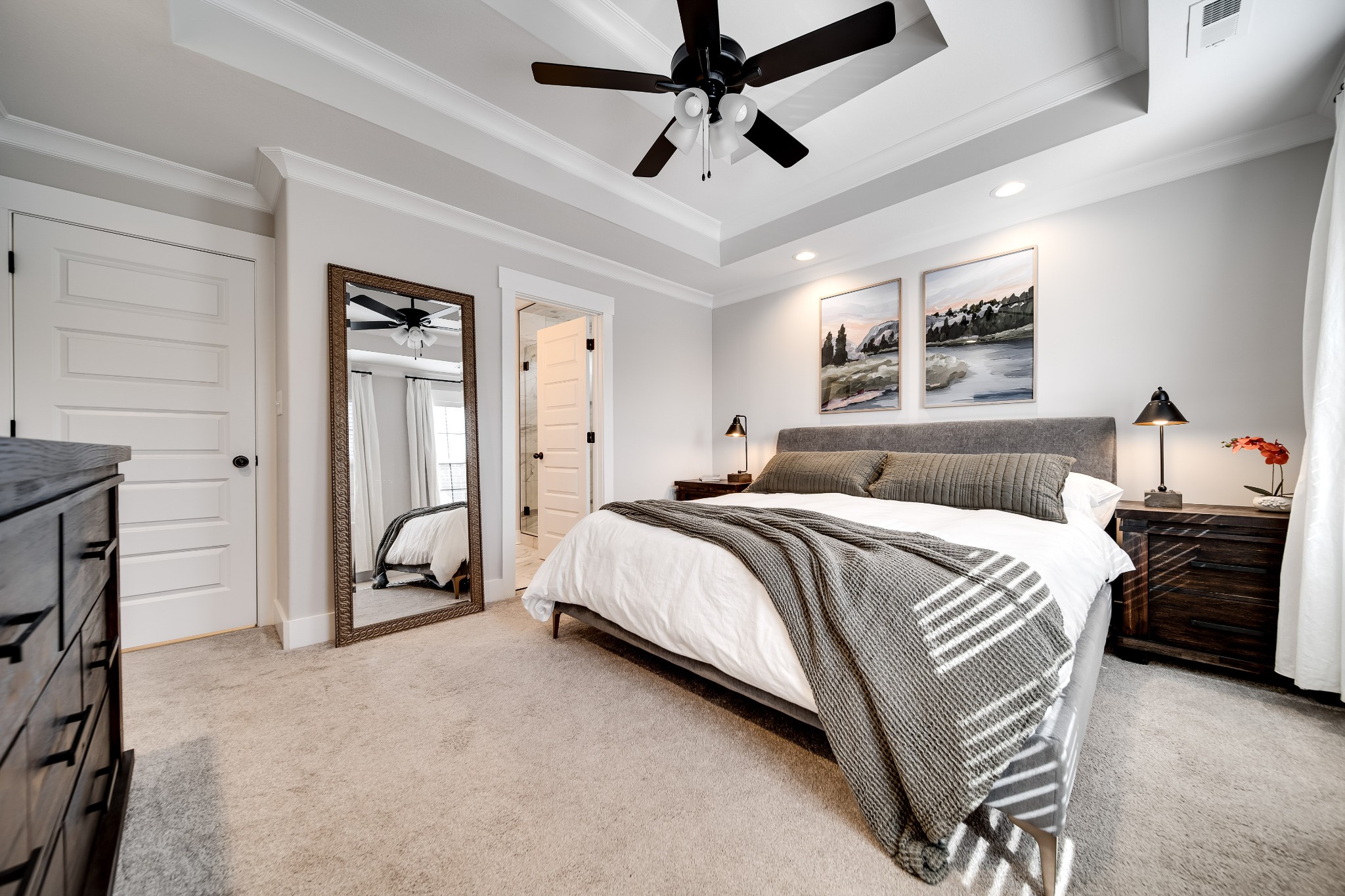 3052 Core Drive Clarksville, TN 37040 - Photo 23 of 53 a bedroom with a bed and a chandelier