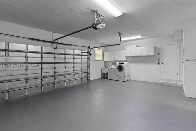 a view of a deck with wooden floor and garden