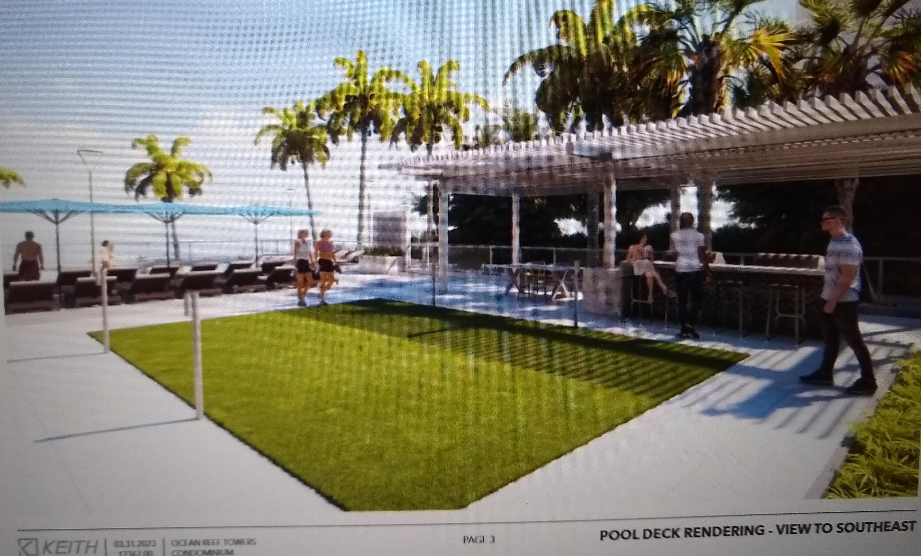 2066 North Ocean Boulevard, Unit 12NE Boca Raton, FL 33431 - Photo 41 of 53 a swimming pool with outdoor seating and yard