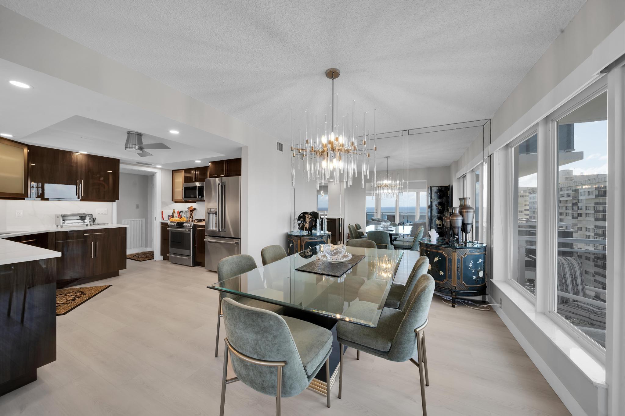 2066 North Ocean Boulevard, Unit 12NE Boca Raton, FL 33431 - Photo 8 of 53 a view of a dining room and livingroom view