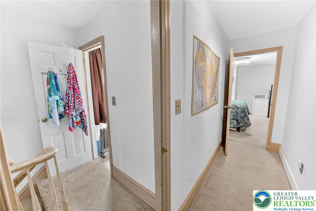 321 Market Street Bangor, PA 18013 - Photo 20 of 33 a view of a hallway with closet and a livingroom view