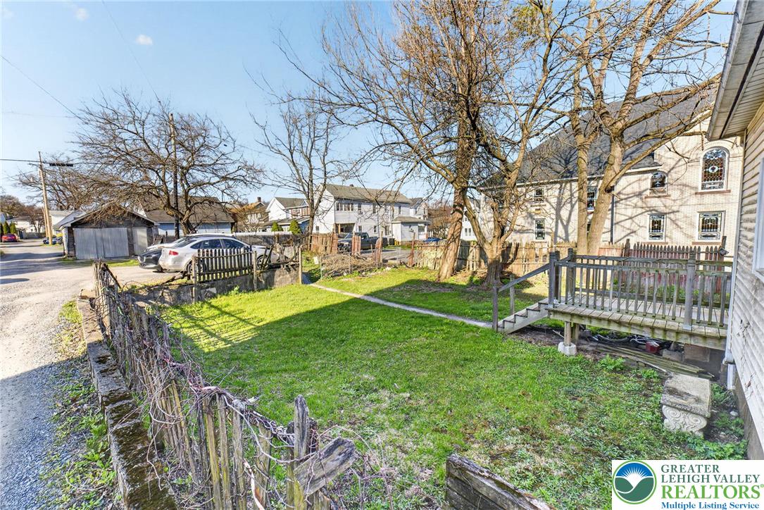321 Market Street Bangor, PA 18013 - Photo 32 of 33 a view of yard with green space and bench