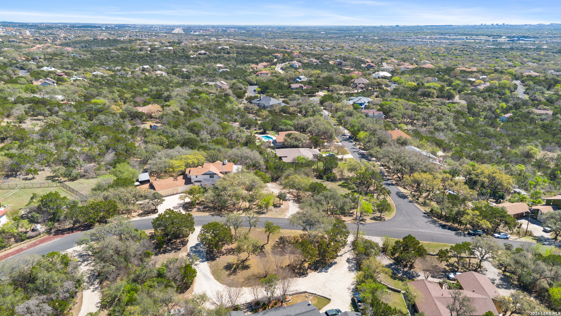 10219 Rafter O Trail Helotes, TX 78023 - Photo 7 of 39 an aerial view of town with residential houses with outdoor space