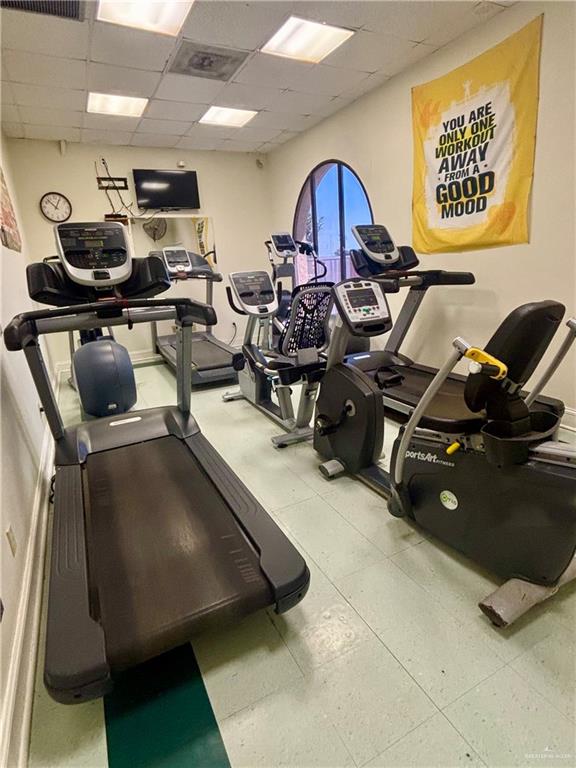 513 West Clam Circle Port Isabel, TX 78578 - Photo 34 of 37 a room with gym equipment and a equipment