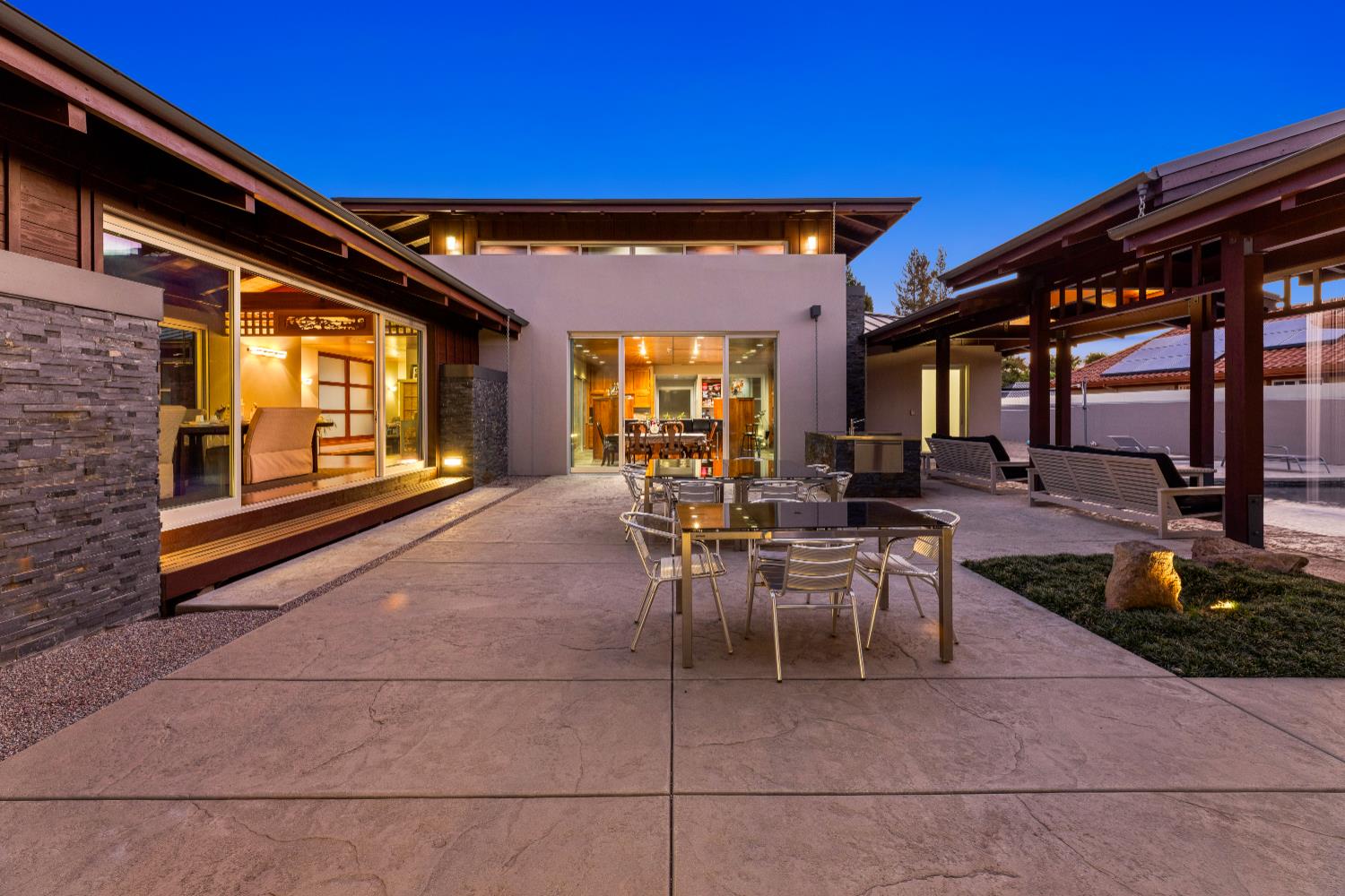 7434 River Nine Drive Modesto, CA 95356 - Photo 46 of 56 a view of a patio with table and chairs