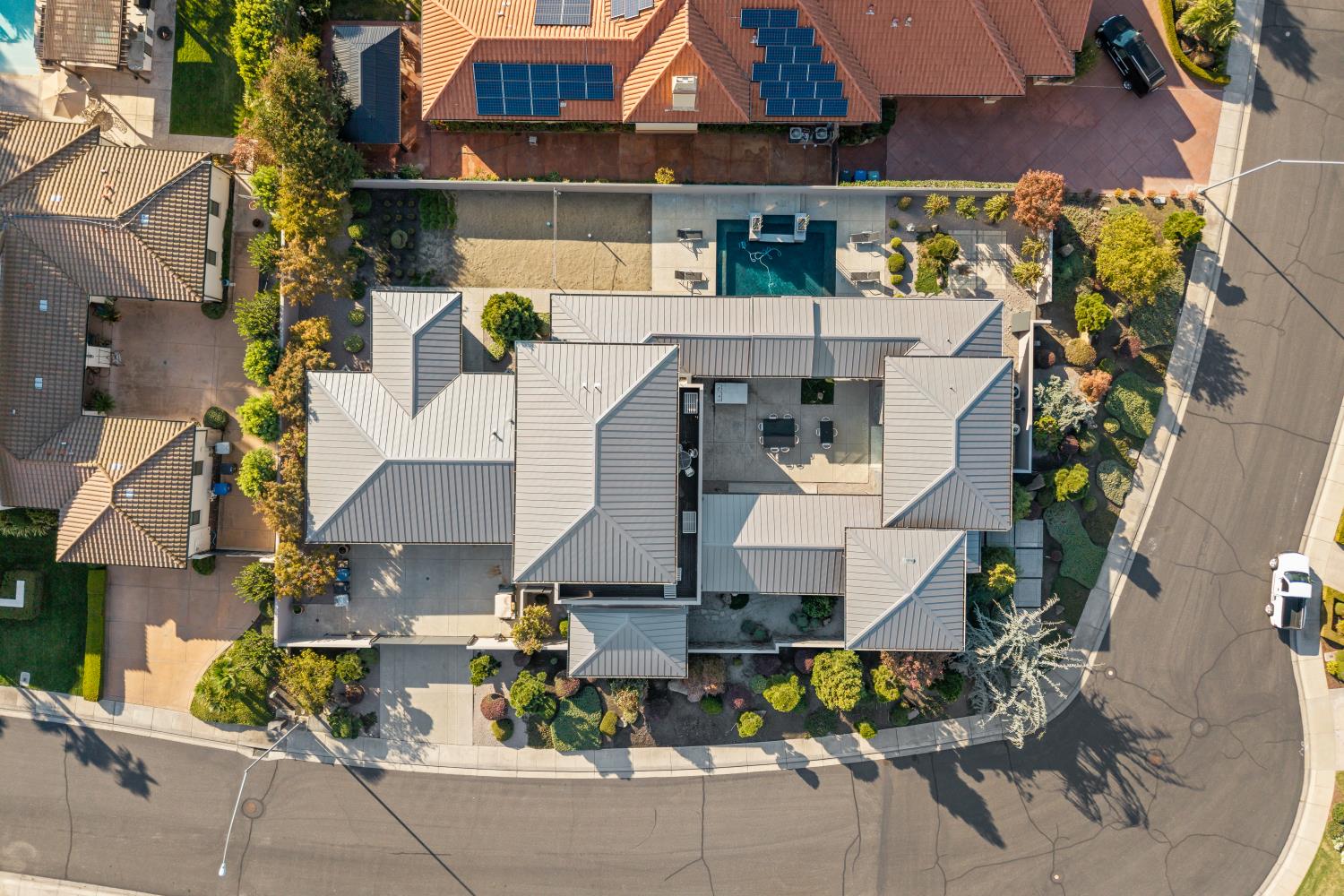7434 River Nine Drive Modesto, CA 95356 - Photo 6 of 56 an aerial view of multiple houses with a yard