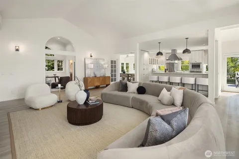 a living room with furniture and a couch