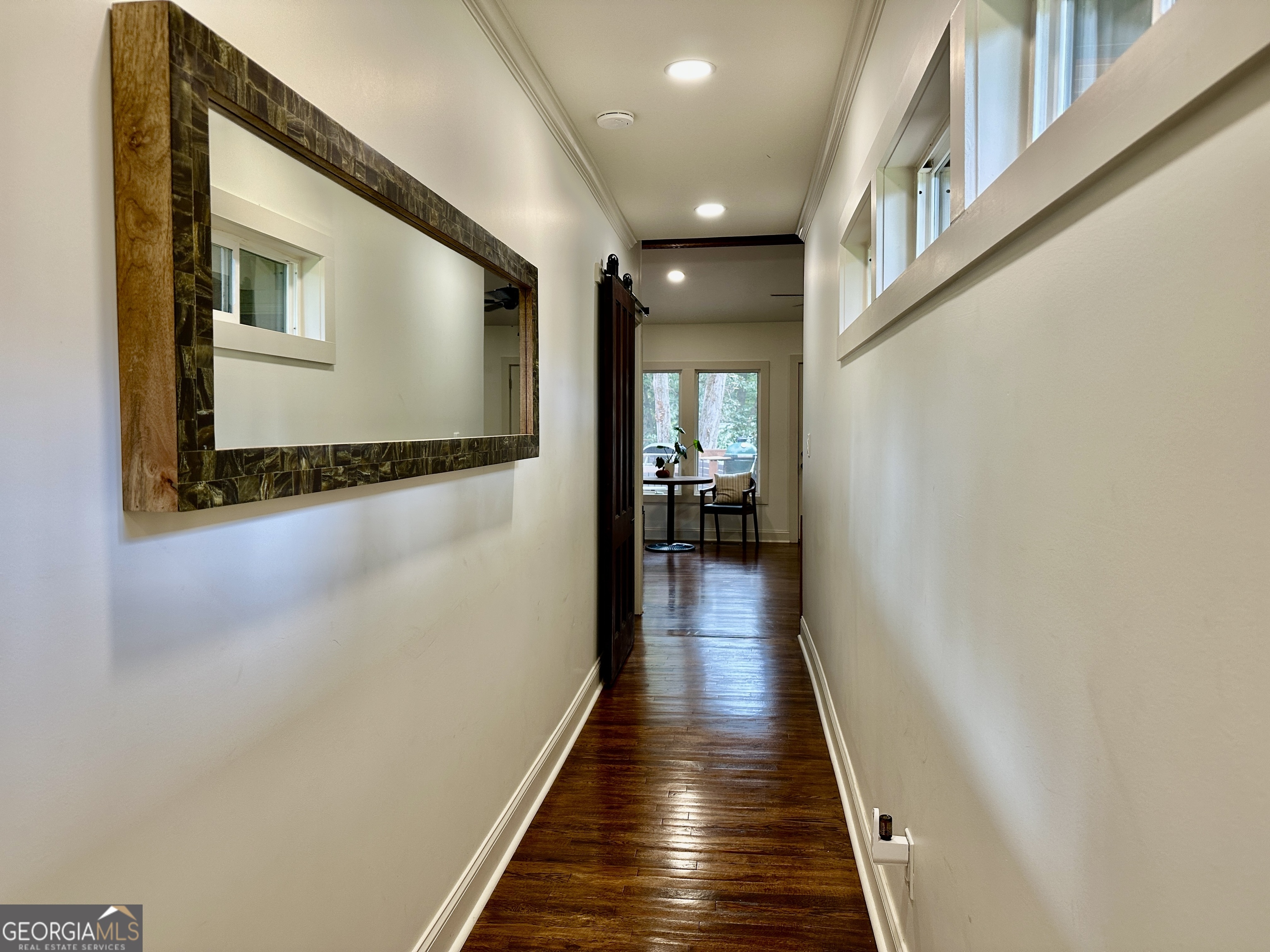 775 Ridgewood Avenue Gainesville, GA 30501 - Photo 24 of 77 a view of a hallway with wooden floor and staircase