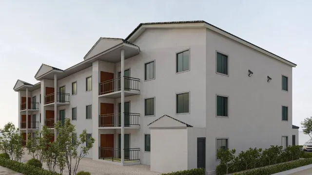 a front view of a house with windows