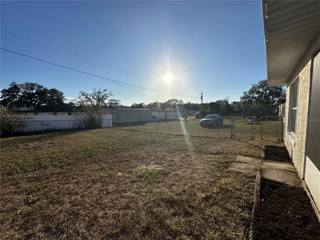 a view of a small space with a window