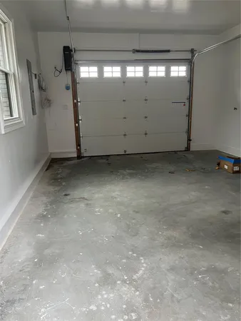a view of a garage