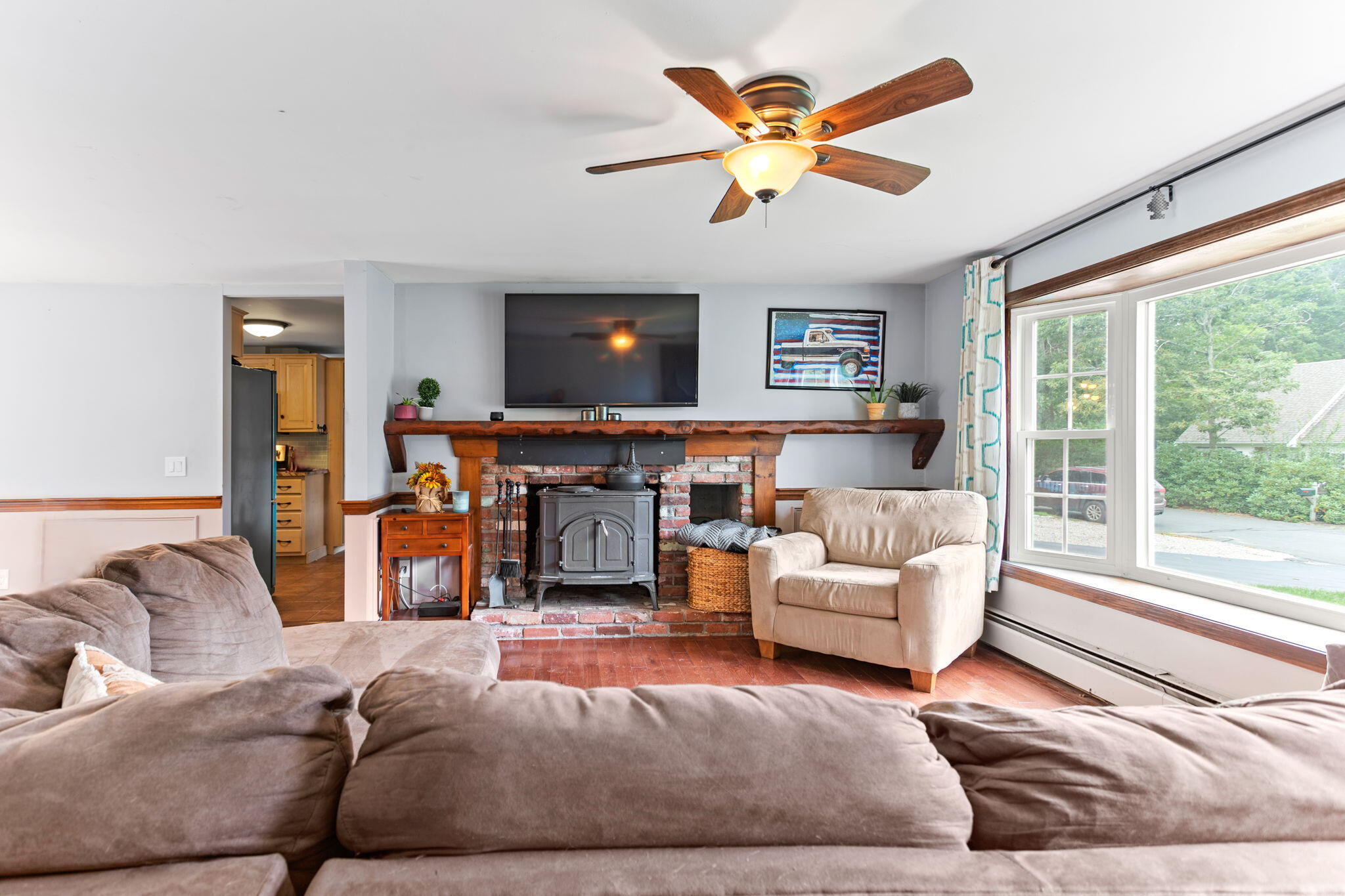 23 Meredith Road Forestdale, MA 02644 - Photo 12 of 22 a living room with furniture and a flat screen tv