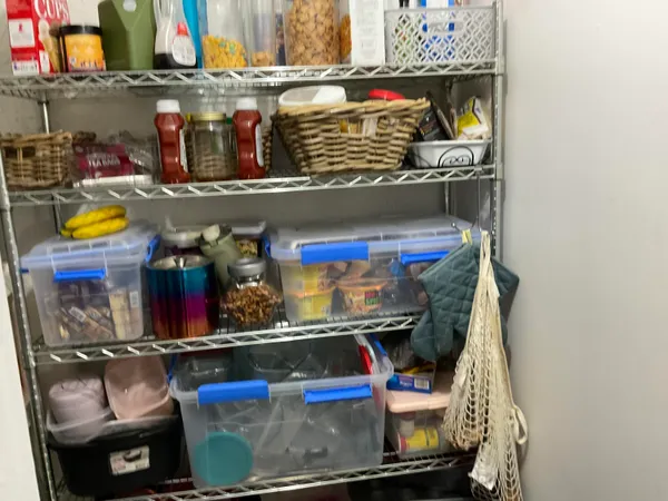 a store room with storage and utility