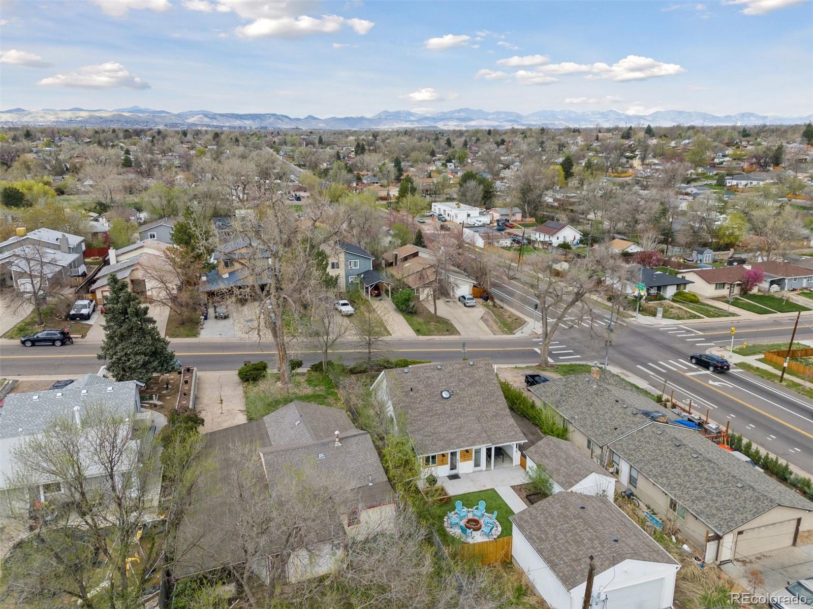 60 Perry Street Denver, CO 80219 - Photo 43 of 43 an aerial view of residential houses with outdoor space