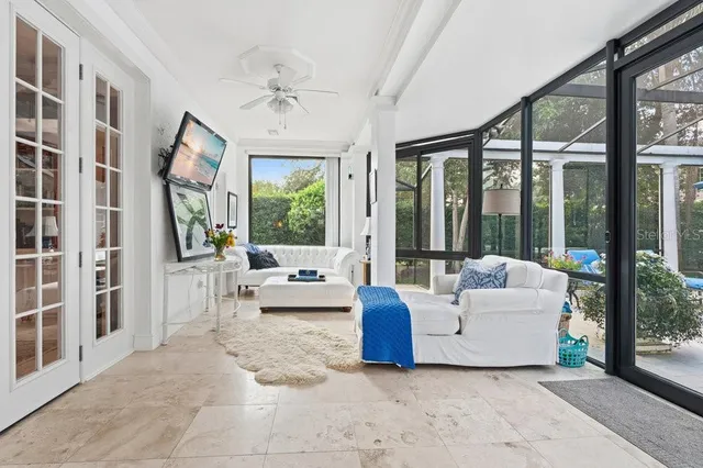 a view of a house with sitting area