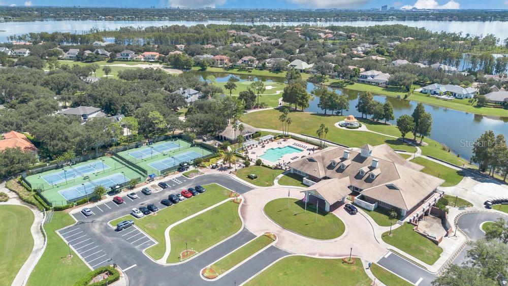 8375 Bowden Way Windermere, FL 34786 - Photo 58 of 62 an aerial view of a pool patio yard and outdoor seating