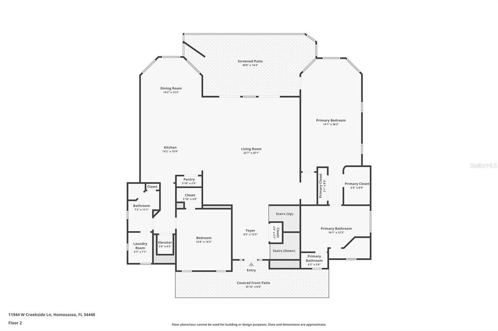 11944 West Creekside Lane Homosassa, FL 34448 - Photo 12 of 90 a picture of a floor plan