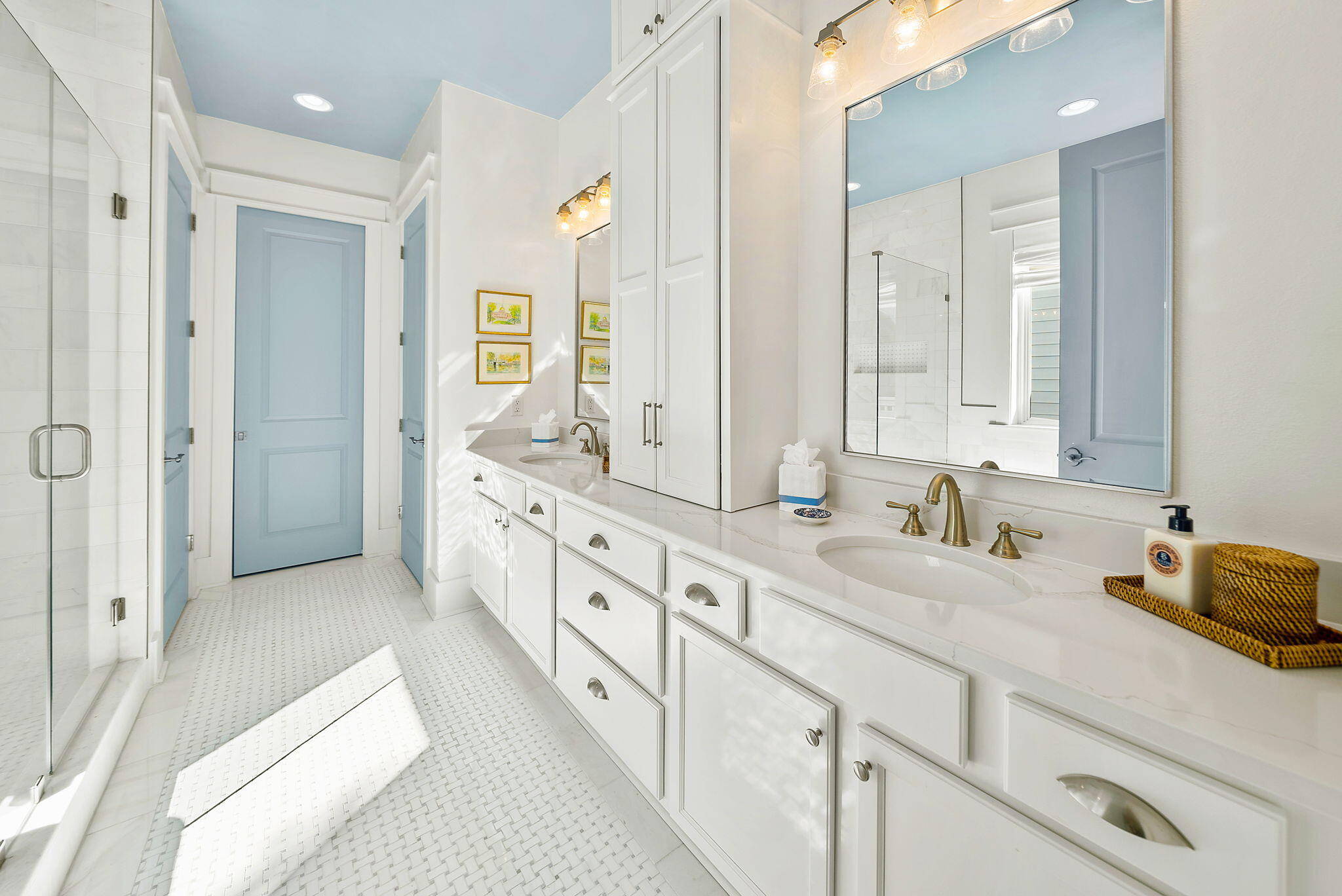 20 Beargrass Way Santa Rosa Beach, FL 32459 - Photo 17 of 50 a spacious en suite bathroom with double sink and a mirror