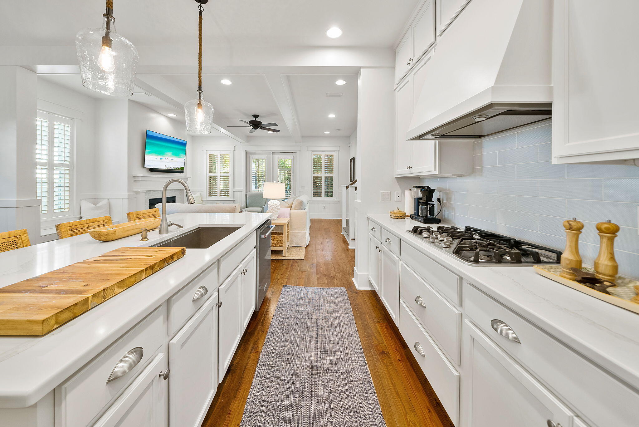 20 Beargrass Way Santa Rosa Beach, FL 32459 - Photo 8 of 50 a large kitchen with stainless steel appliances granite countertop a lot of counter space and wooden floors