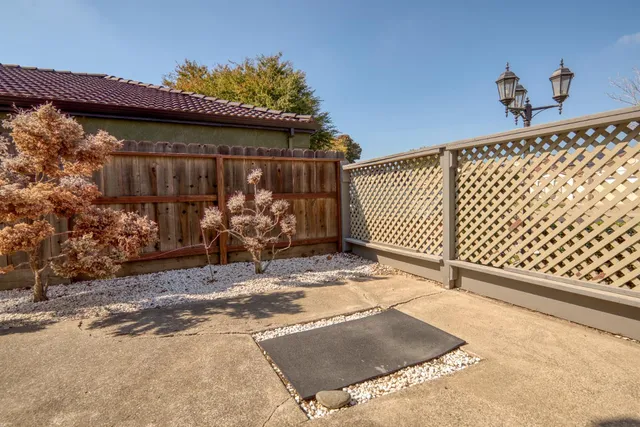 a view of a backyard