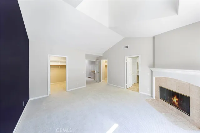 a view of a livingroom with a fireplace