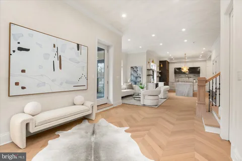 a living room with furniture and a couch