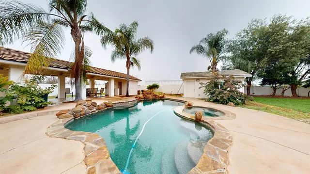 a view of a porch with furniture