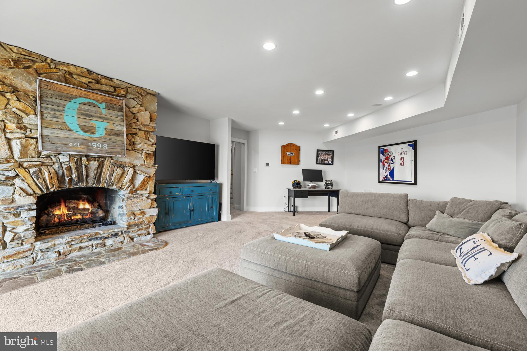 1252 Fenwick Garth Arnold, MD 21012 - Photo 45 of 85 Lower Level Gas Fireplace