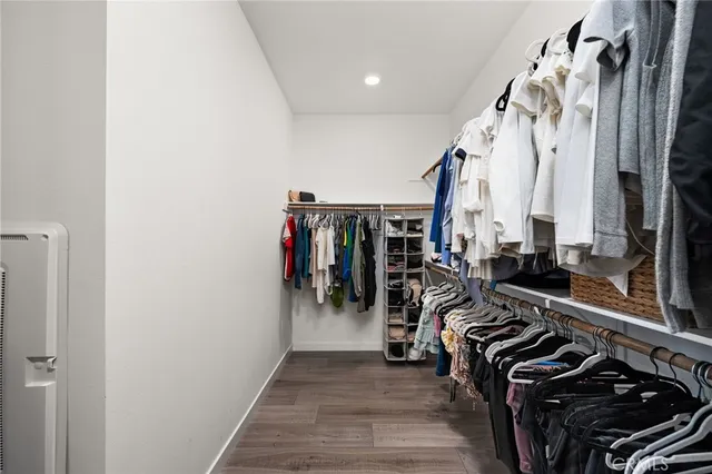 a view of a hallway with a couch