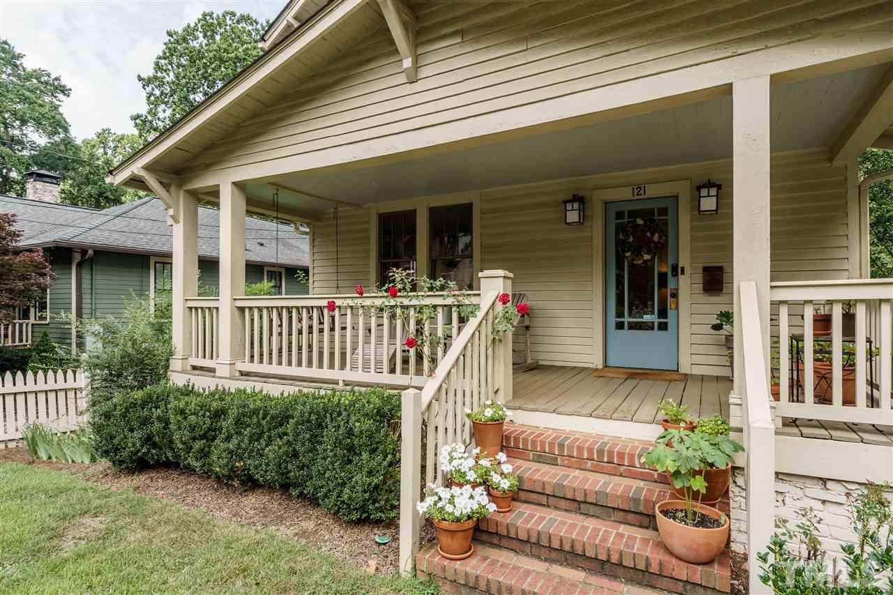 121 Hudson Street Raleigh, NC 27608 - Photo 4 of 30 front view of a house with a porch