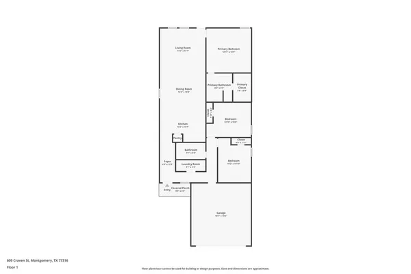 $1,605 | 609 Craven Street, Conroe, TX 77316
