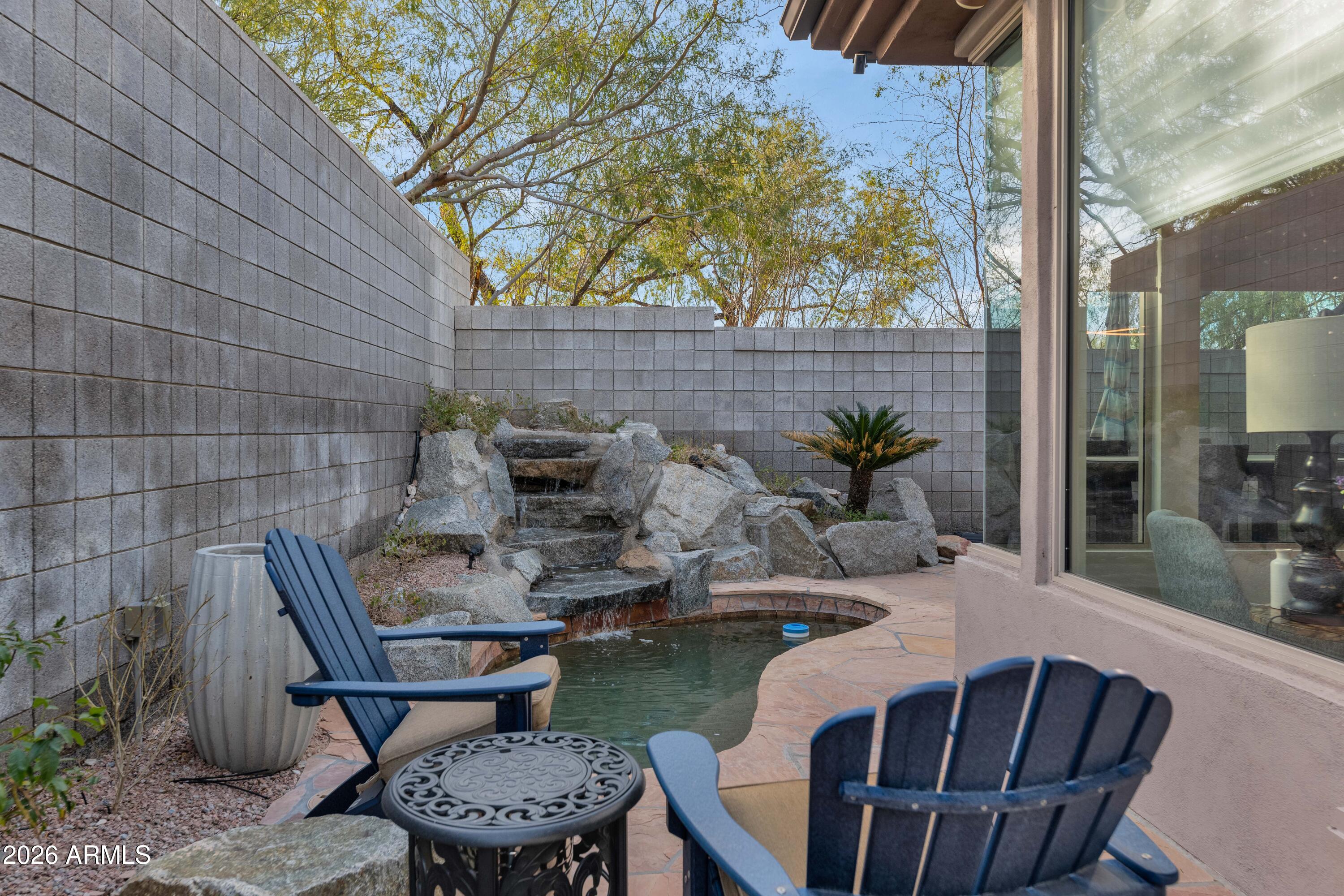 6417 North 30th Way Phoenix, AZ 85016 - Photo 34 of 48 Backyard with Water Feature