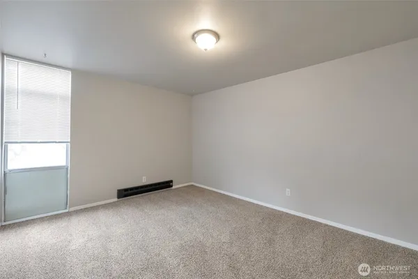 an empty room with an entryway