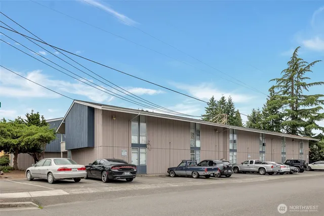 a car parked in front of a house