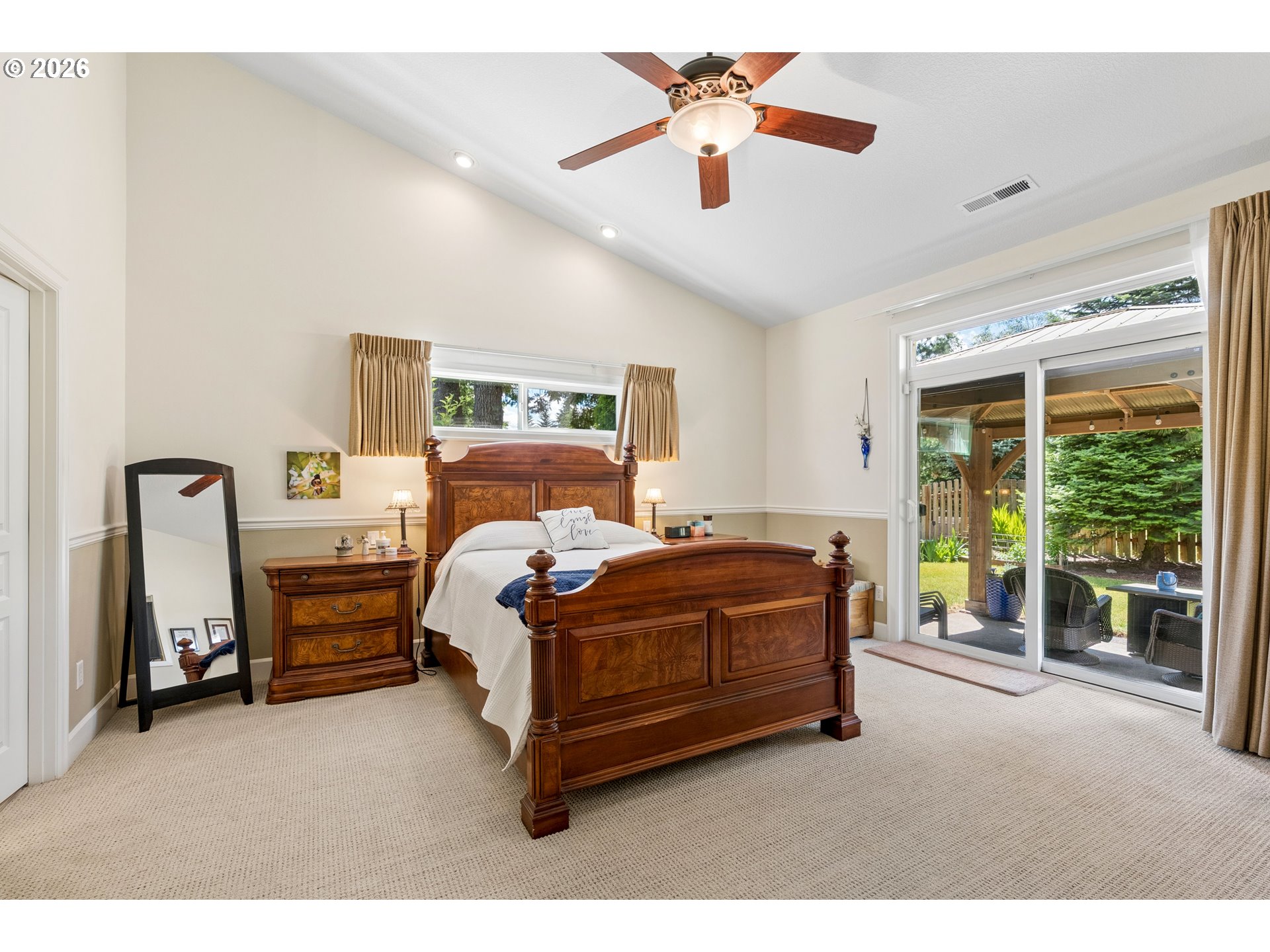 945 Northwest Angel Heights Road Stevenson, WA 98648 - Photo 17 of 41 a bed room with a bed and a large window