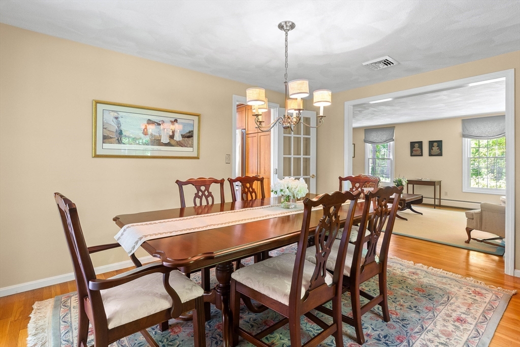 6 Arrowhead Farm Road Boxford, MA 01921 - Photo 20 of 42 a view of a dining room with furniture window and wooden floor
