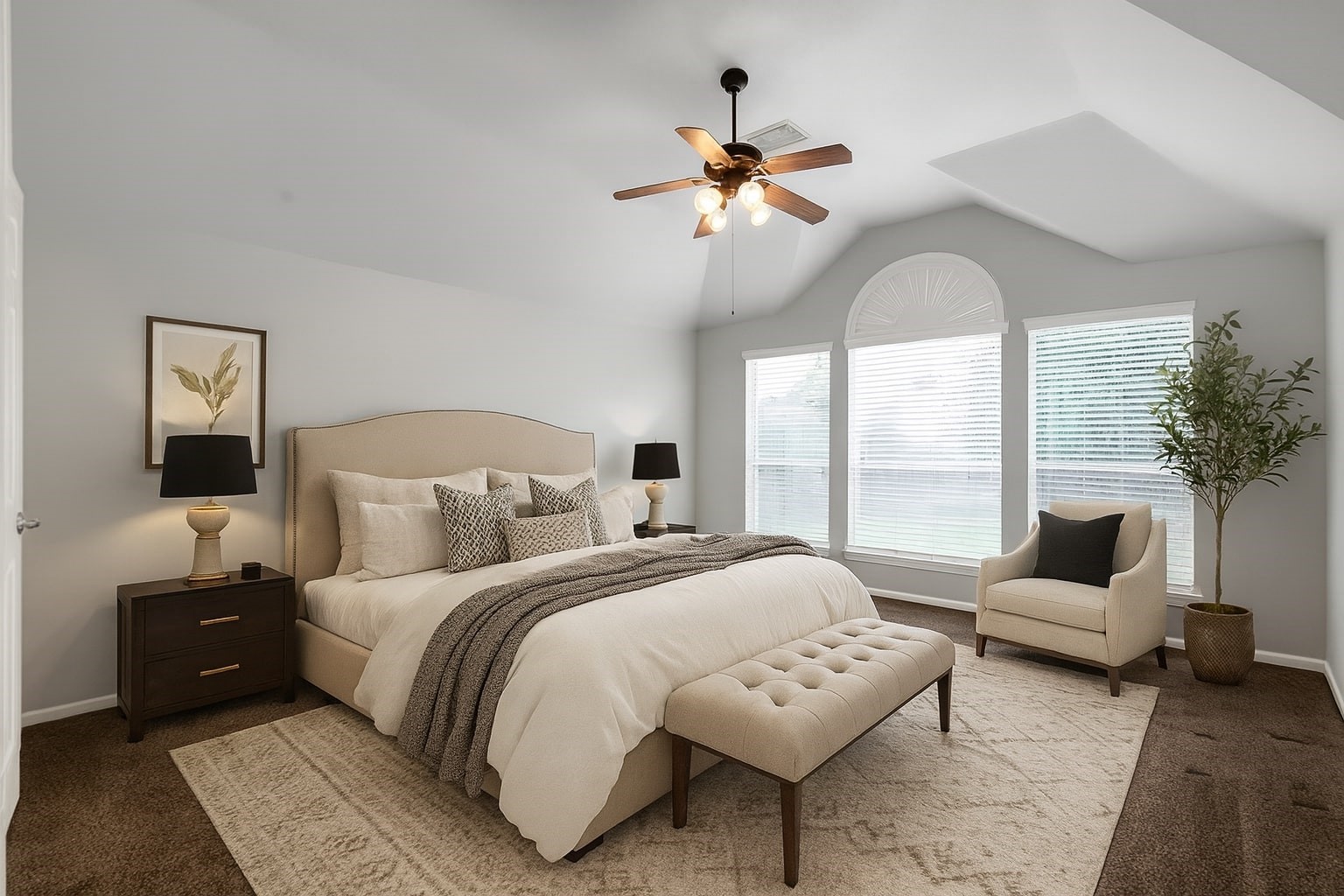 2906 Reynolds Creek Drive Spring, TX 77388 - Photo 20 of 38 a bedroom with a large bed and a large window