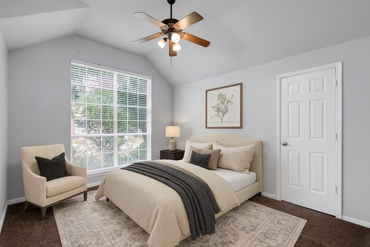 2906 Reynolds Creek Drive Spring, TX 77388 - Photo 27 of 38 a bedroom with a large bed couch and a window