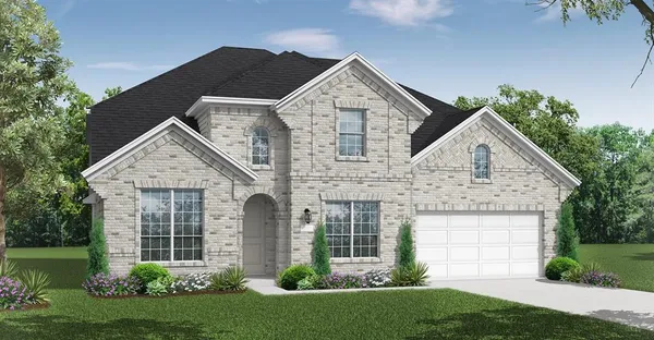 front view of a house and a yard